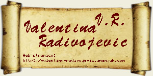 Valentina Radivojević vizit kartica